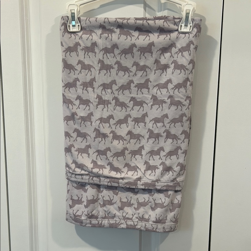 Kate Quinn Purple Horse Baby Blanket